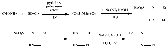 Reaction equation for AZOETHANE (Diazene, diethyl)