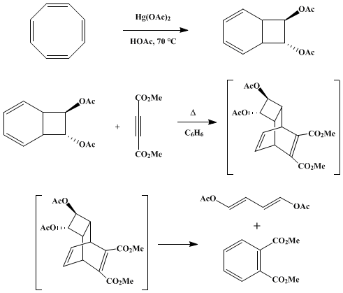 Reaction equation for trans,trans-1,3-BUTADIENE-1,4-DIYL DIACETATE (1,3-Butadiene-1,4-diol, diacetate, E,E-)