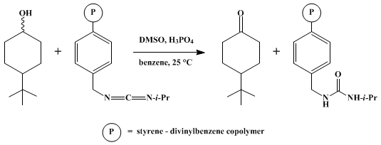 Reaction equation for POLYMERIC CARBODIIMIDE. MOFFAT OXIDATION: 4-tert-BUTYLCYCLOHEXANONE (Cyclohexanone, 4-(1,1-dimethylethyl)-)