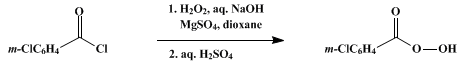 Reaction equation for m-CHLOROPERBENZOIC ACID (Benzenecarboperoxoic acid, 3-chloro-)