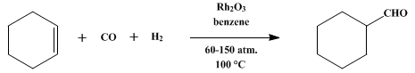 Reaction equation for ALDEHYDES FROM OLEFINS: CYCLOHEXANECARBOXALDEHYDE