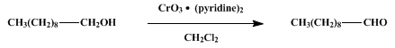 Reaction equation for OXIDATION WITH THE CHROMIUM TRIOXIDE-PYRIDINE COMPLEX PREPARED in situ:1-DECANAL