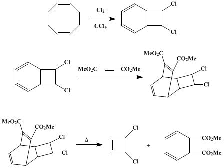 Reaction equation for cis-3,4-DICHLOROCYCLOBUTENE (Cyclobutene, 3,4-dichloro, cis-)