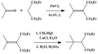 Reaction equation for DIETHYL tert-BUTYLMALONATE (Propanedioic acid, (1,1-dimethylethyl)-, diethyl ester)