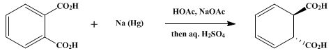 Reaction equation for trans-1,2-DIHYDROPHTHALIC ACID (3,5-Cyclohexadiene-1,2-dicarboxylic acid, trans-)