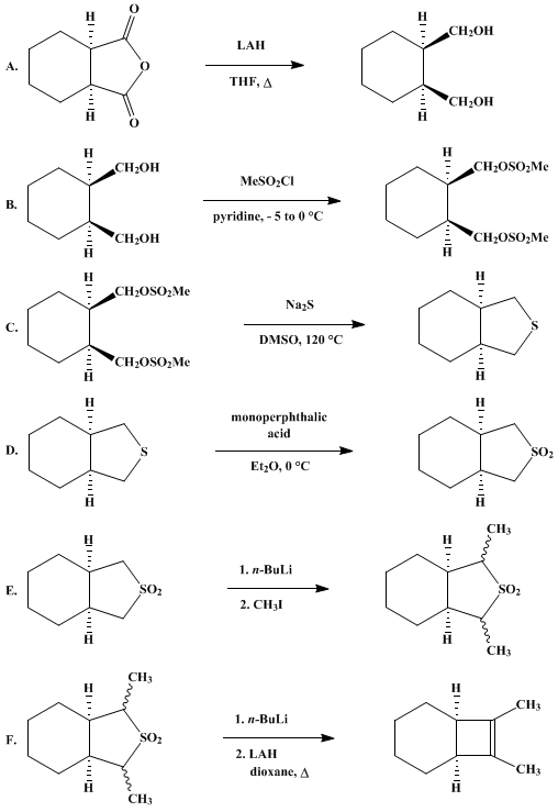 Reaction equation for 1,2-DIMETHYLCYCLOBUTENES BY REDUCTIVE RING-CONTRACTION OF SULFOLANES: cis-7,8-DIMETHYLBICYCLO[4.2.0]OCT-7-ENE (Bicyclo[4.2.0]oct-7-ene, 7,8-dimethyl-, cis-)