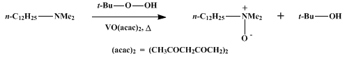 Reaction equation for N,N-DIMETHYLDODECYLAMINE OXIDE (Dodecanamine, N,N-dimethyl-, N-oxide)