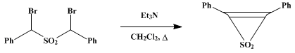 Reaction equation for 2,3-DIPHENYLVINYLENE SULFONE (Thiirene, diphenyl-, 1,1-dioxide)