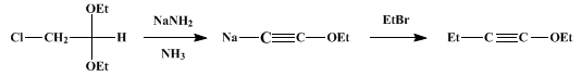 Reaction equation for 1-ETHOXY-1-BUTYNE (1-Butyne, 1-ethoxy-)