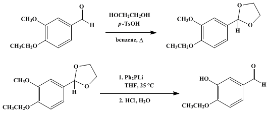 Reaction equation for DEMETHYLATION OF METHYL ARYL ETHERS: 4-ETHOXY-3-HYDROXYBENZALDEHYDE (Benzaldehyde, 4-ethoxy-3-hydroxy-)