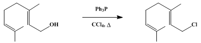 Reaction equation for GERANYL CHLORIDE (2,6-Octadiene, 1-chloro-3,7-dimethyl-, (E)-)