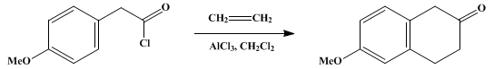 Reaction equation for 6-METHOXY-β-TETRALONE (2(1H)-Naphthalenone, 3,4-dihydro-6-methoxy-)