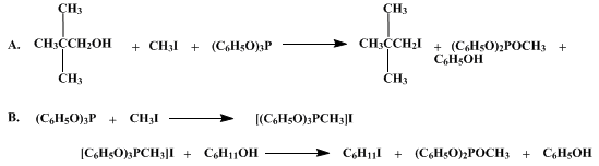 Reaction equation for ALKYL IODIDES: NEOPENTYL IODIDE AND IODOCYCLOHEXANE (Propane, 1-iodo-2,2-dimethyl- and Cyclohexane, iodo-)