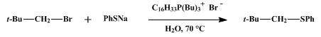 Reaction equation for SULFIDE SYNTHESIS IN PREPARATION OF DIALKYL AND ALKYL ARYL SULFIDES: NEOPENTYL PHENYL SULFIDE (Benzene, [(2,2-dimethylpropyl)thio]-)