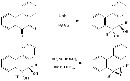 Reaction equation for ARENE OXIDE SYNTHESIS: PHENANTHRENE-9,10-OXIDE (Phenanthro[9,10-b]oxirene, 1a,9b-dihydro-)