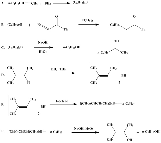 Reaction equation for KETONES AND ALCOHOLS FROM ORGANOBORANES: PHENYL HEPTYL KETONE, 1-HEXANOL, AND 1-OCTANOL (1-Octanone, 1-phenyl-)