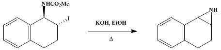 Reaction equation for AZIRIDINES FROM β-IODOCARBAMATES: 1,2,3,4-TETRAHYDRONAPHTHALENE(1,2)IMINE (1H-Naphth[1,2-b]azirine, 1a,2,3,7b-tetrahydro-)