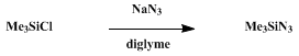 Reaction equation for TRIMETHYLSILYL AZIDE (Silane, azidotrimethyl-)