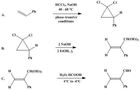 Reaction equation for ATROPALDEHYDE (Benzeneacetaldehyde, α-methylene)