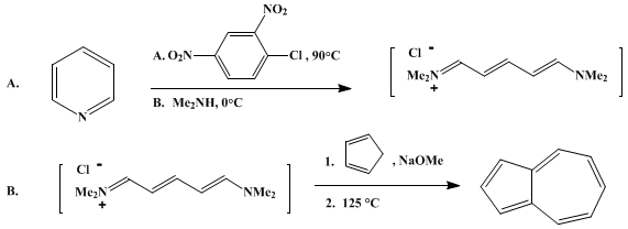 Reaction equation for AZULENE