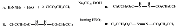 Reaction equation for BIS(2,2,2-TRICHLOROETHYL) AZODICARBOXYLATE (Diazenedicarboxylic acid, bis(2,2,2-trichloroethyl) ester)
