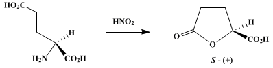 Reaction equation for (S)-(+)-γ-BUTYROLACTONE-γ-CARBOXYLIC ACID (2-Furancarboxylic acid, tetrahydro-5-oxo-, (S)-)