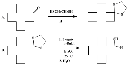 Reaction equation for MERCAPTANS FROM THIOKETALS: CYCLODODECYL MERCAPTAN