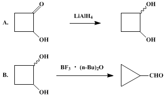 Reaction equation for CYCLOPROPANECARBOXALDEHYDE