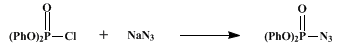Reaction equation for DIPHENYL PHOSPHORAZIDATE (Phosphorazidic acid, diphenyl ester)