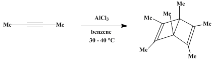 Reaction equation for HEXAMETHYL DEWAR BENZENE (Bicyclo[2.2.0]hexa-2,5-diene, 1,2,3,4,5,6-hexamethyl-)