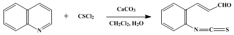 Reaction equation for o-ISOTHIOCYANATO-(E)-CINNAMALDEHYDE (2-Propenal, 3-(2-isothiocyanatophenyl)-, (E)-)