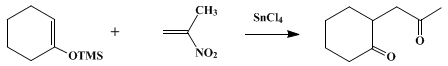 Reaction equation for SYNTHESIS OF 1,4-DIKETONES FROM SILYL ENOL ETHERS AND NITROOLEFINS: 2-(2-OXOPROPYL)CYCLOHEXANONE (Cyclohexanone, 2-(2-oxopropyl))