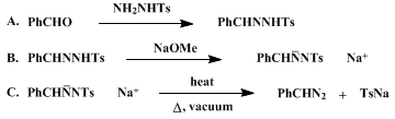 Reaction equation for TOSYLHYDRAZONE SALT PYROLYSES: PHENYLDIAZOMETHANES (Benzenes, diazomethyl-)