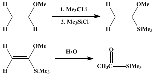 Reaction equation for ACETYLTRIMETHYLSILANE (Silane, acetyltrimethyl-)