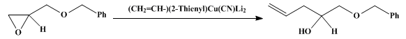 Reaction equation for MIXED HIGHER-ORDER CYANOCUPRATE-INDUCED EPOXIDE OPENINGS: 1-BENZYLOXY-4-PENTEN-2-OL (4-Penten-2-ol, 1-(phenylmethoxy)-)
