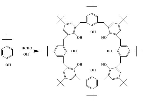 Reaction equation for p-tert-BUTYLCALIX[8]ARENE