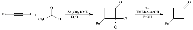 Reaction equation for 3-BUTYLCYCLOBUTENONE (2-Cyclobuten-1-one, 3-butyl-)