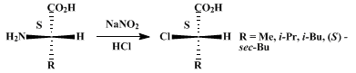 Reaction equation for (S)-2-CHLOROALKANOIC ACIDS OF HIGH ENANTIOMERIC PURITY FROM (S)-2-AMINO ACIDS: (S)-2-CHLOROPROPANOIC ACID (Propanoic acid, 2-chloro-, (S)-)