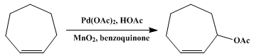Reaction equation for ALLYLIC ACETOXYLATION OF CYCLOALKENES: 2-CYCLOHEPTEN-1-YL ACETATE (2-Cyclohepten-1-ol, acetate)