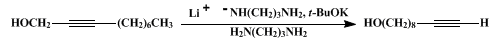 Reaction equation for TRIPLE-BOND ISOMERIZATIONS: 2- TO 9-DECYN-1-OL