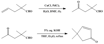 Reaction equation for 4,4-DIMETHYL-2-CYCLOPENTEN-1-ONE (2-Cyclopenten-1-one, 4,4-dimethyl-)