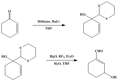 Reaction equation for 3-HYDROXY-1-CYCLOHEXENE-1-CARBOXALDEHYDE (1-Cyclohexene-1-carboxaldehyde, 3-hydroxy-)