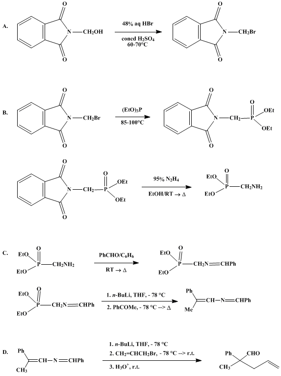 Reaction equation for GEMINAL ACYLATION-ALKYLATION AT A CARBONYL CENTER USING DIETHYL N-BENZYLIDENEAMINOMETHYLPHOSPHONATE: 2-METHYL-2-PHENYL-4-PENTENAL (4-Pentenal, 2-methyl-2-phenyl-)