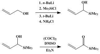 Reaction equation for (1-OXO-2-PROPENYL)TRIMETHYLSILANE (Silane, trimethyl(1-oxo-2-propenyl)-)