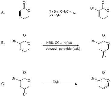 Reaction equation for AN IMPROVED PREPARATION OF 3-BROMO-2H-PYRAN-2-ONE: AN AMBIPHILIC DIENE FOR DIELS-ALDER CYCLOADDITIONS (2H-Pyran-2-one, 3-bromo-)