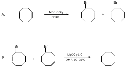 Reaction equation for 1,3,5-CYCLOOCTATRIENE