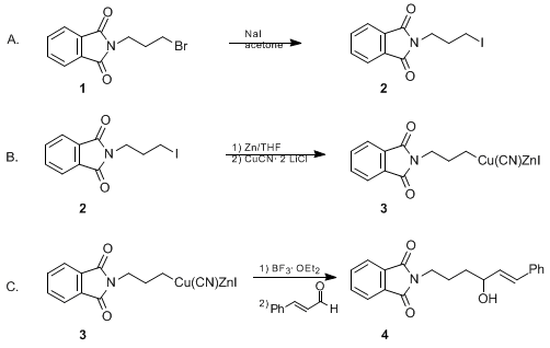 Reaction equation for 1,2-ADDITION OF A FUNCTIONALIZED ZINC-COPPER ORGANOMETALLIC [RCu(CN)ZnI] TO AN α,β-UNSATURATED ALDEHYDE: (E)-2-(4-HYDROXY-6-PHENYL-5-HEXENYL)-1H-ISOINDOLE-1,3(2H)-DIONE (1H-Isoindole-1,3(2H)-dione, 2-(4-hydroxy-6-phenyl-5-hexenyl)-)