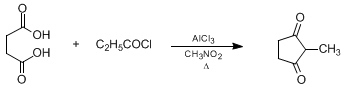 Reaction equation for 2-METHYL-1,3-CYCLOPENTANEDIONE (1,3-Cyclopentanedione, 2-methyl-)