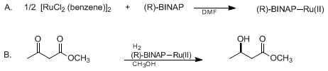 Reaction equation for ASYMMETRIC HYDROGENATION OF 3-OXO CARBOXYLATES USING BINAP-RUTHENIUM COMPLEXES: (R)-(−)-METHYL 3-HYDROXYBUTANOATE (Butanoic acid, 3-hydroxy-, methyl ester, (R)-)