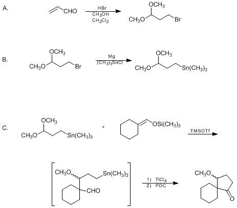 Reaction equation for SPIROANNELATION OF ENOL SILANES: 2-OXO-5-METHOXYSPlRO[5.4]DECANE (Spiro[4.5]decan-1-one, 4-methoxy-)